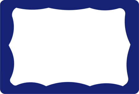 nametag with blue border