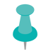 teal pin