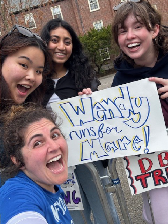 Wendy Briggs runs for the Boston Marathon